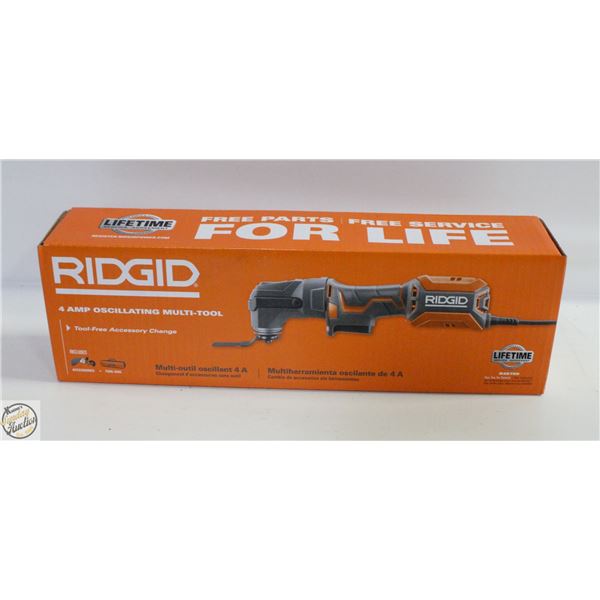 NEW HEAVY-DUTY RIDGID 4AMP OSCILLATING MULTI-TOOL