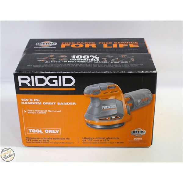 NEW RIDGID 18 VOLT CORDLESS ORBIT SANDER
