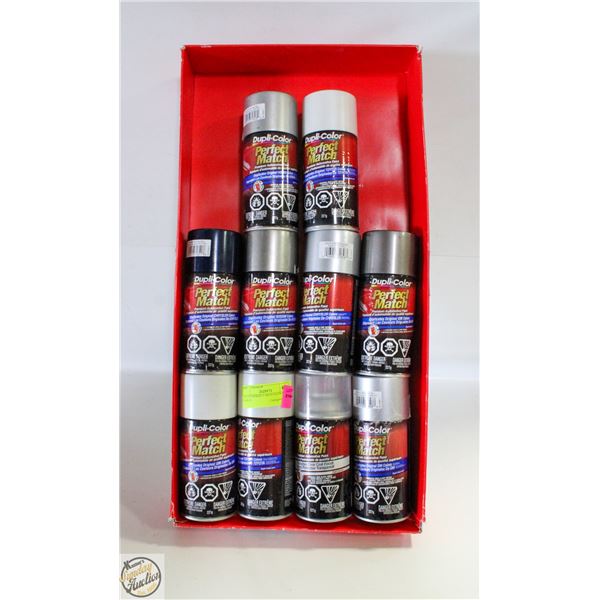 LOT OF PERFECT MATCH SPRAY PAINTS