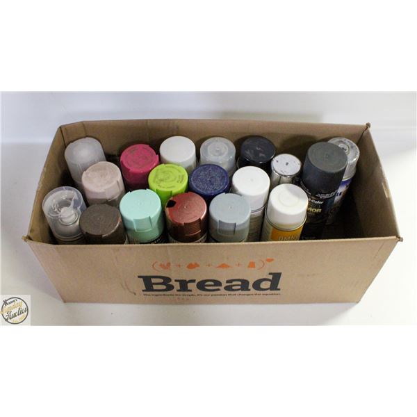 LOT OF ASSORTED SPRAY PAINTS