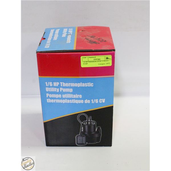 1/6 HP THERMOPLASTIC UTILITY PUMP