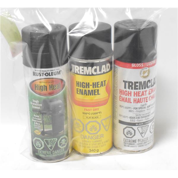 3PK BLK HIGH HEAT SPRAY