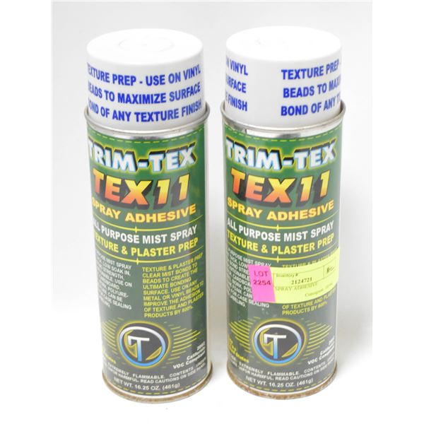 2 CANS SPRAY ADHESIVE