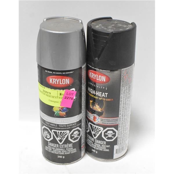 LOT OF KRYLON HIGH HEAT PAINT