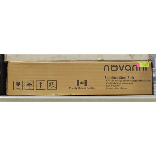 NOVANNI STAINLESS STEEL SINK 20" X 31" X 7-1/8"