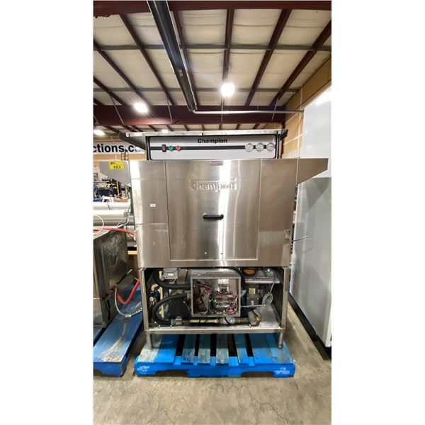 CHAMPION 44DR STAINLESS STEEL 3 PHASE COMMERCIAL CONVEYOR DISHWASHER