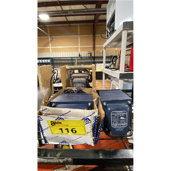 PAIR OF SD-20 SCTC STEP DOWN AUTO TRANSFORMERS & SD-14 SCTC STEP DOWN AUTO TRANSFORMER