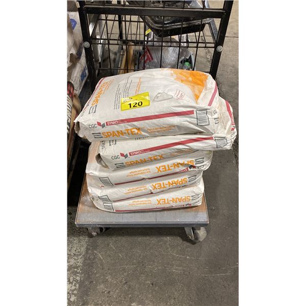 INDUSTRIAL MOBILE CART WITH 5 BAGS OF SPAN-TEX