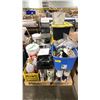 Image 1 : PALLET OF ASSORTED PAINTS, CHEMICALS, DYES, PAINTING ACCESSORIES & ASSORTED PRINT SHOP ITEMS