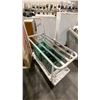 Image 2 : METAL 2 TIER UTILITY CART WITH 2 PLASTIC CRATES