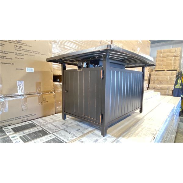 PARAMOUNT FP-399 BRONZE CAST ALUMINUM RECTANGULAR PROPANE OUTDOOR FIRE TABLE WITH