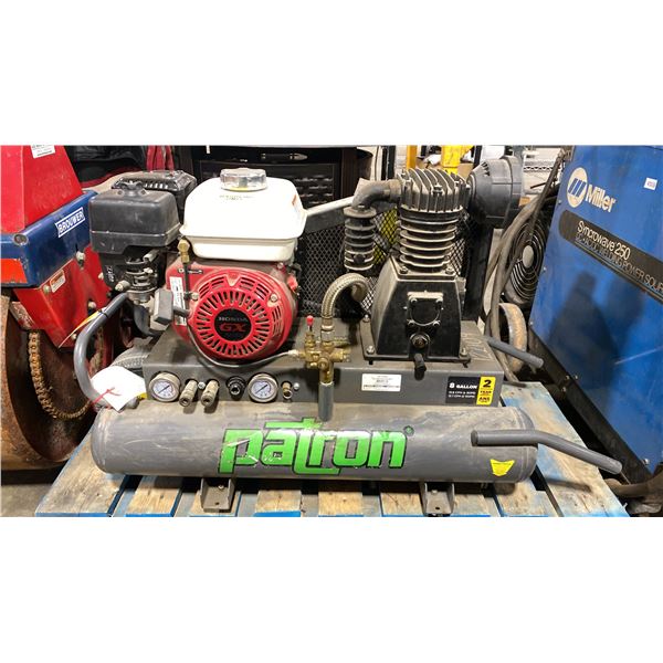 PATRON 8 GALLON HONDA GX200 GAS POWERED DUAL TANK MOBILE INDUSTRIAL AIR COMPRESSOR