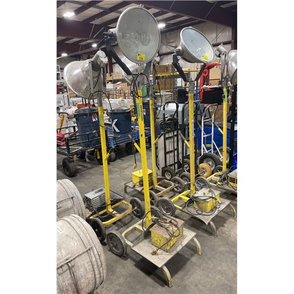 YELLOW ELECTRIC INDUSTRIAL PORTABLE CONSTRUCTION SITE LIGHT