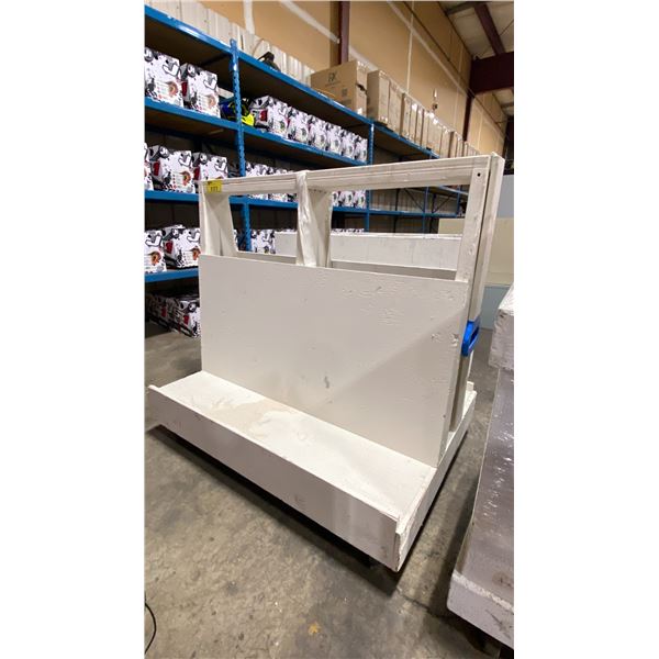 WHITE MOBILE ART STORAGE CART