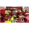 Image 3 : RED TOP CABINET 9 DRAWER, BOTTOM CABINET 10 DRAWER MOBILE TOOL STORAGE CHEST WITH ASSORTED TOOL