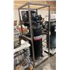 Image 1 : ROCKWORTH CLASSICAIR BLACK INDUSTRIAL VERTICAL AIR COMPRESSOR ON METAL MOBILE COMPRESSOR CART