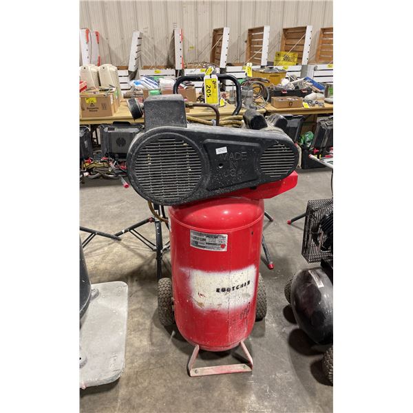 RED MOBILE INDUSTRIAL 26 GAL VERTICAL AIR COMPRESSOR WITH AIR HOSE