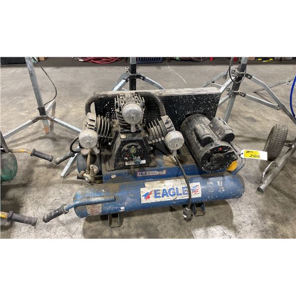EAGLE 8 GALLON ELECTRIC DUAL TANK MOBILE INDUSTRIAL AIR COMPRESSOR
