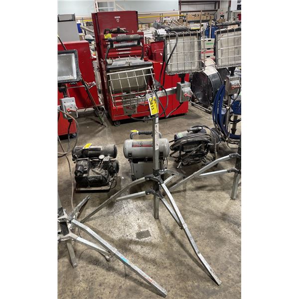 DUAL HEAD HALOGEN PORTABLE ELECTRIC INDUSTRIAL JOB SITE TRIPOD WORK LIGHT