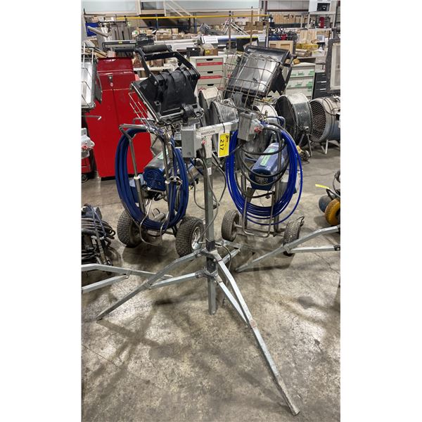 DUAL HEAD HALOGEN PORTABLE ELECTRIC INDUSTRIAL JOB SITE TRIPOD WORK LIGHT