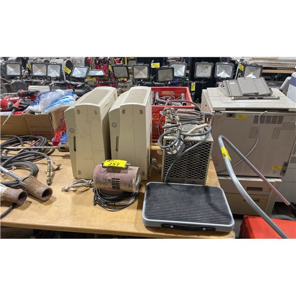 5 ELECTRIC COMMERCIAL JOB SITE AREA HEATERS & METAL FOLDING STEP STOOL