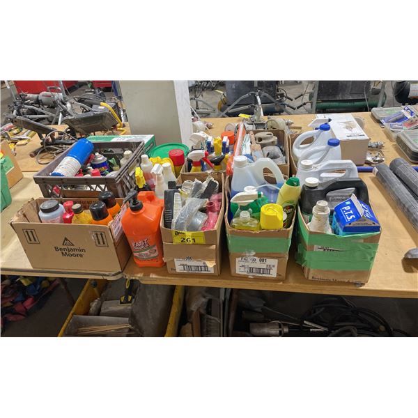 ASSORTED CLEANERS, ACTIVATORS, GARBAGE BAGS & CHEMICALS *MUST TAKE ALL*