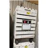 Image 1 : WHITE WOODEN MOBILE 47"W X 26"W X 45"H INDUSTRIAL STORAGE CRATE *EMPTY*
