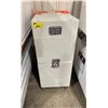 Image 1 : WHITE WOODEN MOBILE 30"W X 20"W X 48"H INDUSTRIAL STORAGE CRATE *EMPTY*
