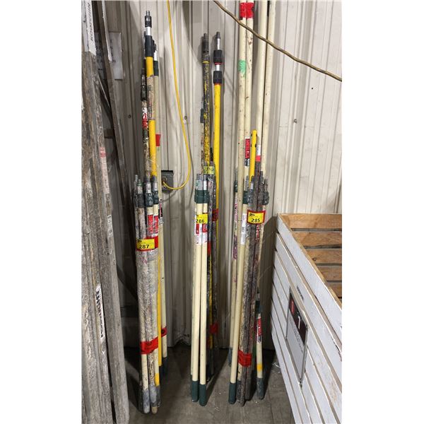 ASSORTED SIZED COMMERCIAL LOCKING EXTENSION PAINTERS POLES