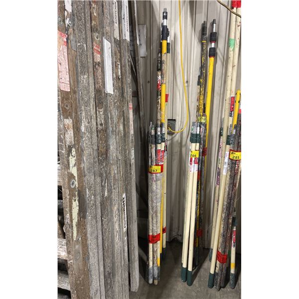 ASSORTED SIZED COMMERCIAL LOCKING EXTENSION PAINTERS POLES