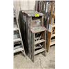 Image 1 : STACK OF 7 ASSORTED COMMERCIAL WOODEN STEP LADDERS *MUST TAKE ALL*