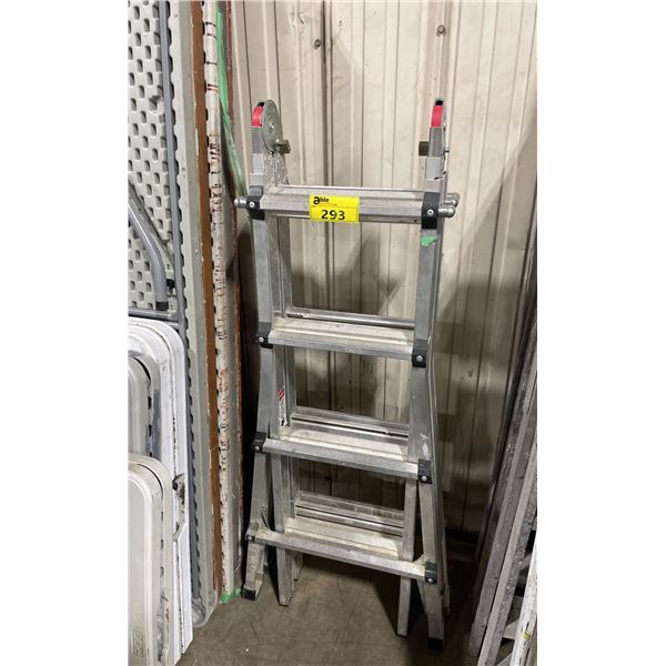 16' COMMERCIAL ALUMINUM MULTI-SCAFFOLD LADDER