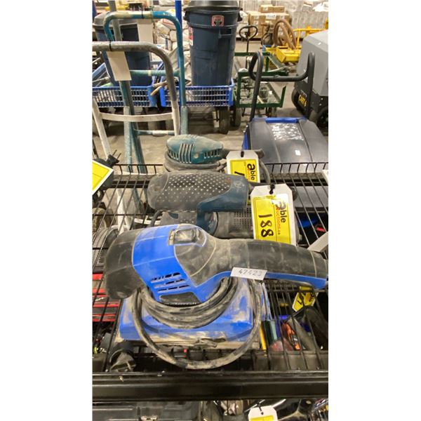 ELECTRIC MASTERCRAFT SHEET SANDER, ELECTRIC MAKITA SHEET SANDER & ELECTRIC BOSCH ORBITAL SANDER