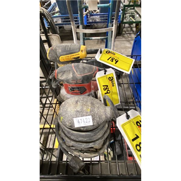 BLACK AND DECKER ELECTRIC SHEET SANDER, KING CANADA ELECTRIC MOUSE SANDER & DEWALT ELECTRIC