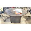 Image 1 : PARAMOUNT FP-450 BRONZE OVAL OUTDOOR PATIO FIRE TABLE WITH CONVERTIBLE BURNER *IN BOX*