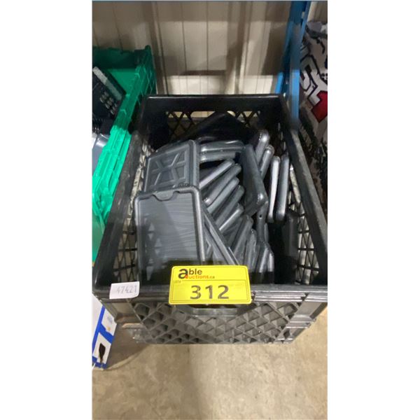 BLACK PLASTIC CRATE OF 8 1/2" SILICONE TABLET CASES *PLASTIC CRATE INCLUDED*
