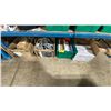 Image 1 : 3 FOLD TOP BINS OF COMMERCIAL OFFICE PRODUCTS & BOX OF CAT 6 NETWORK CABLE *BINS INCLUDED*