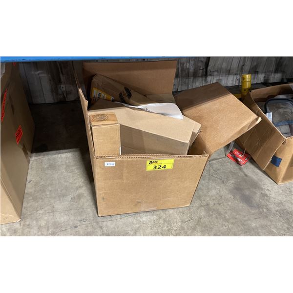 BOX OF ASSORTED SMALL ENGINE PARTS