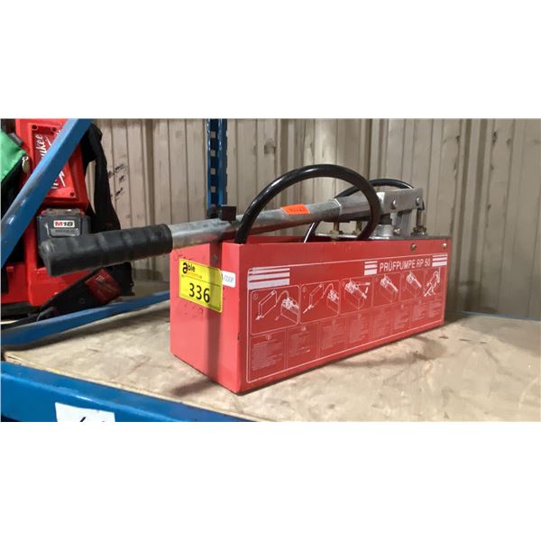 PRUFPUMPE RP 50 WATER PRESSURE TESTING PUMP