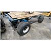 Image 2 : LARGE BLUE METAL PNEUMATIC TIRED INDUSTRIAL PULL CART