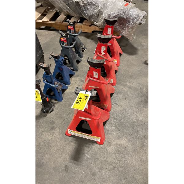 SET OF 4 RED 6 TON JACK STANDS