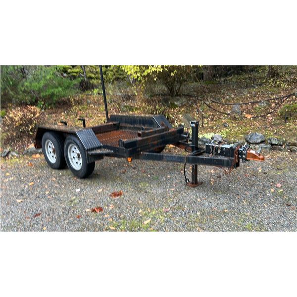 2010 EXPRESS STEEL FLATDECK TRAILER, BLACK, VIN 2E908A069A1052395,