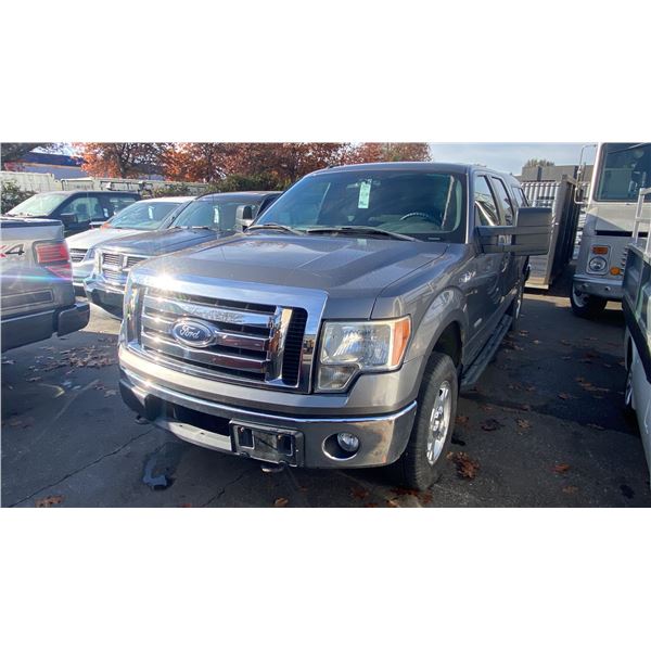 2011 FORD F-150 XLT ECO BOOST, 4DR PU, GREY, VIN 1FTFW1ET5BFC23362,