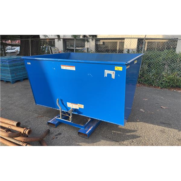 U-LINE D-300-HD BLUE INDUSTRIAL FORKLIFT DUMP BIN ATTACHMENT