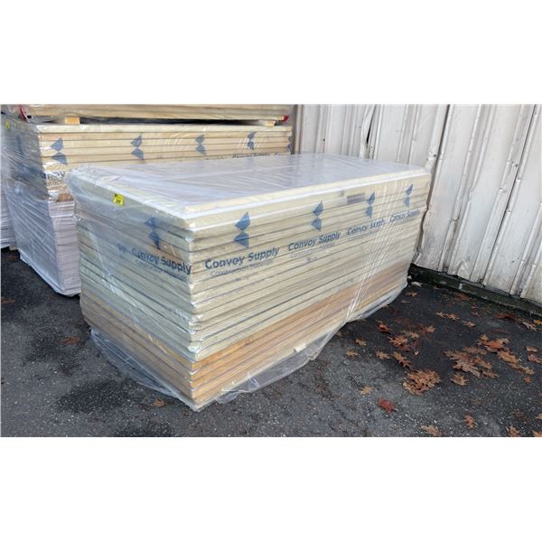STACK OF 24 INDUSTRIAL 96" X 48" X 2" THICK CONSTRUCTION INSULATION PANELS