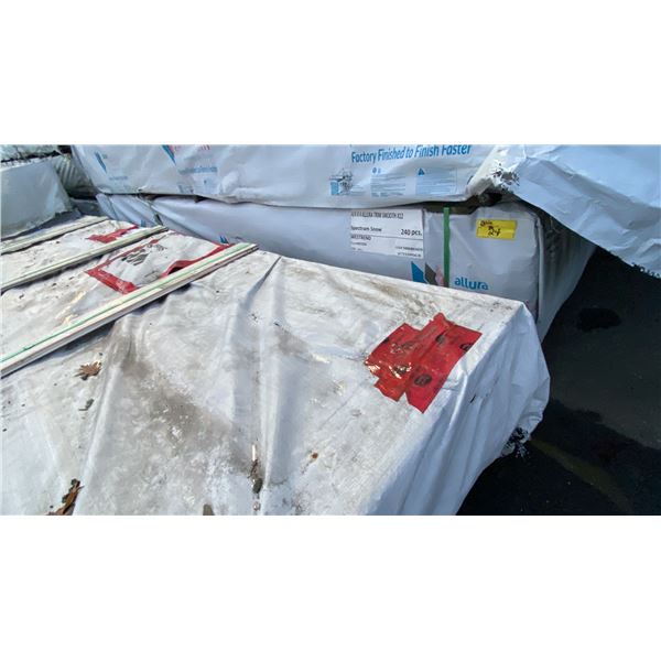 1 PALLET OF 4X4 ALLURA TRIM SMOOTH X12 SPECTRUM SNOW RESIDENTIAL HOUSE SIDING