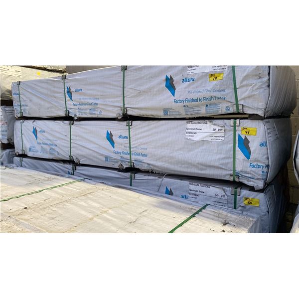 1 PALLET OF 4X10 ALLURA TRADITIONAL SPECTRUM SNOW RESIDENTIAL HOUSE SIDING