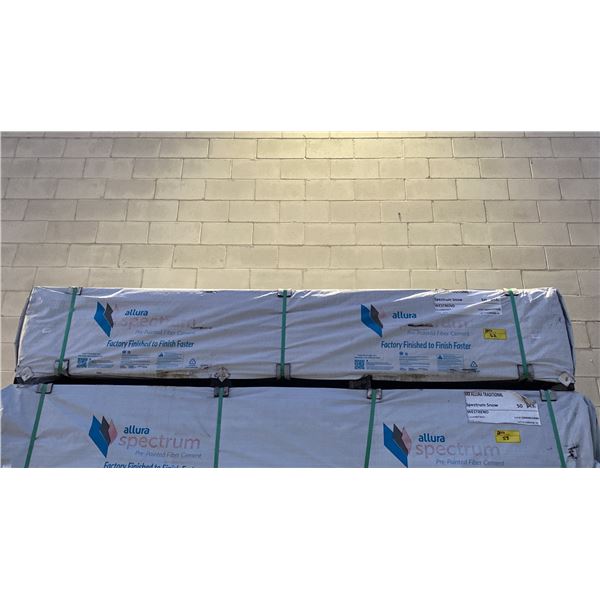 1 PALLET OF 4X8 ALLURA TRADITIONAL SPECTRUM SNOW RESIDENTIAL HOUSE SIDING