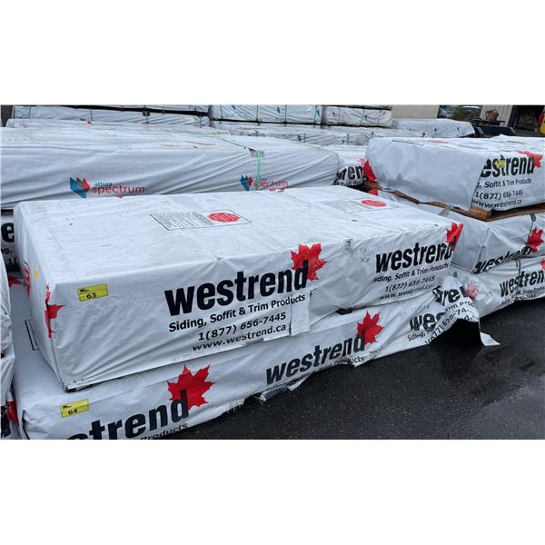 1 PALLET OF 4X8 ALLURA TRADITIONAL SPECTRUM SNOW RESIDENTIAL HOUSE SIDING