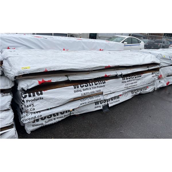 5 PARTIAL PALLETS OF ASSORTED ALLURA SPECTRUM RESIDENTIAL HOUSE SIDING INCLUDING SAVANNA WICKER,